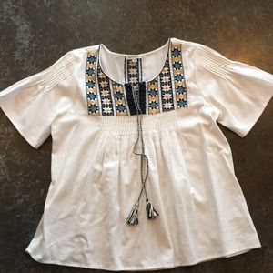 Anthropologie Les Cocotiers Scandinavian Top